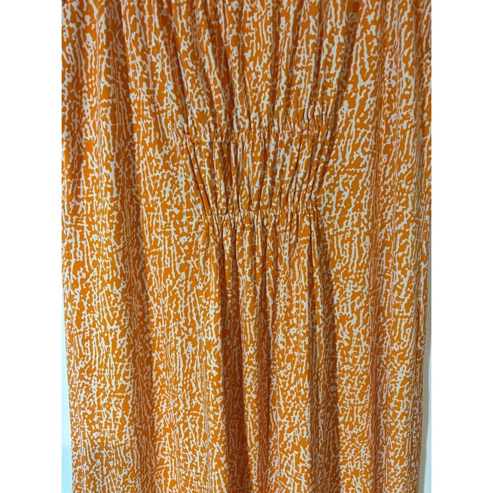 Michael Kors Women Large Orange Sun Dress Beach Casual Light Breathable Summer - Picture 2 of 6